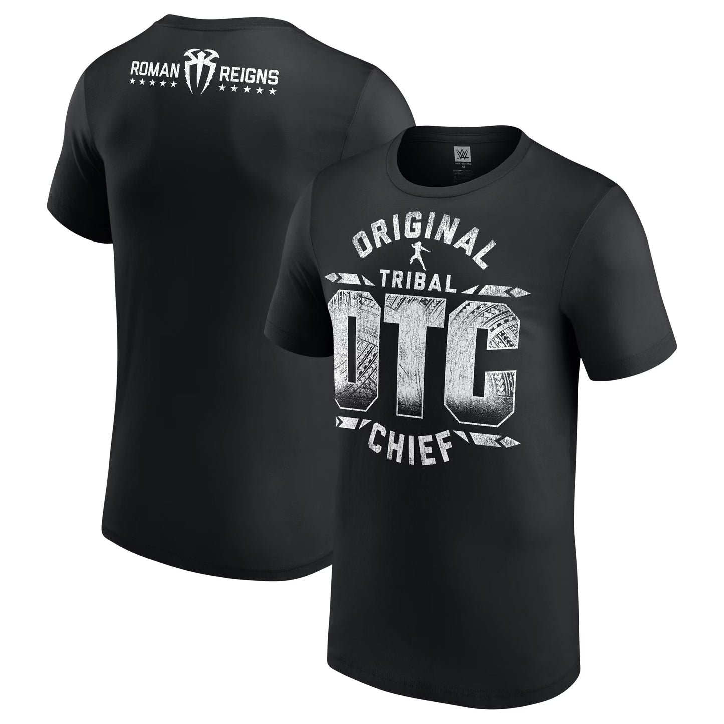 Men's Black Roman Reigns OTC 10-Star T-Shirt