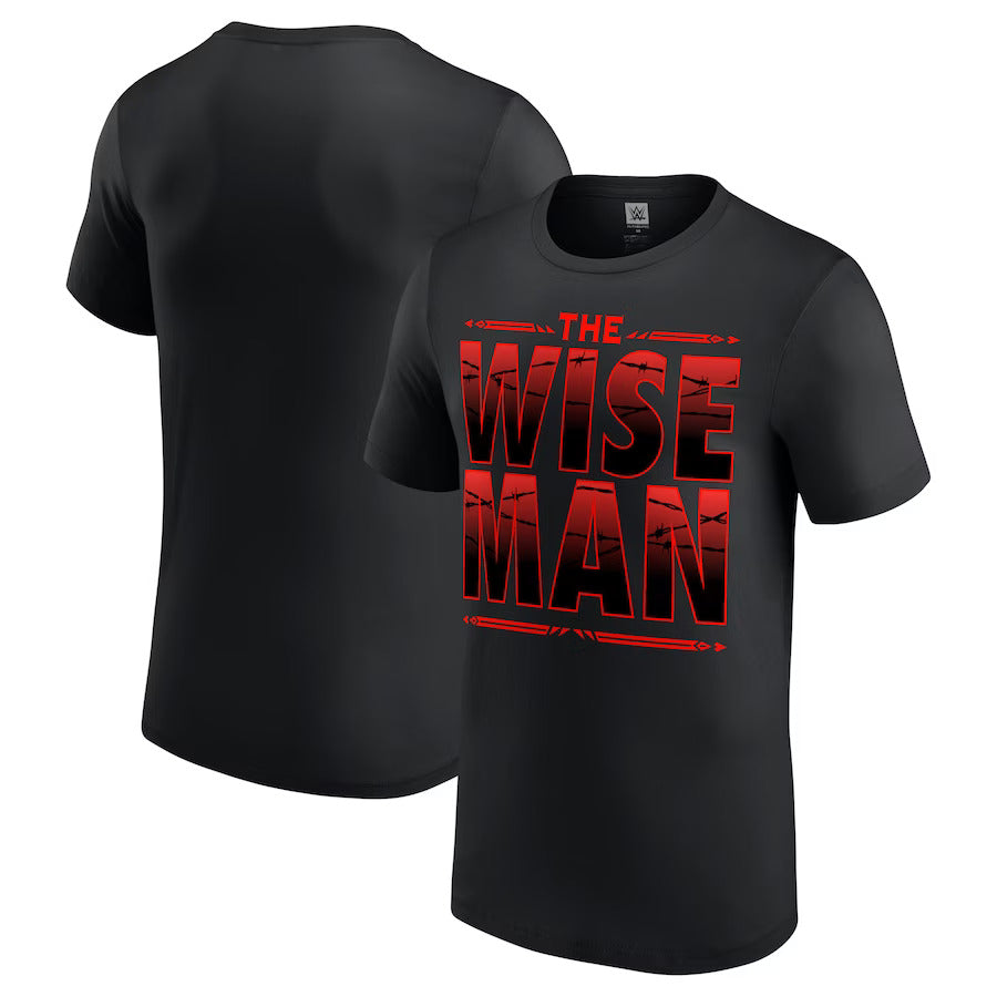 Men's Black Paul Heyman The Wise Man T-Shirt