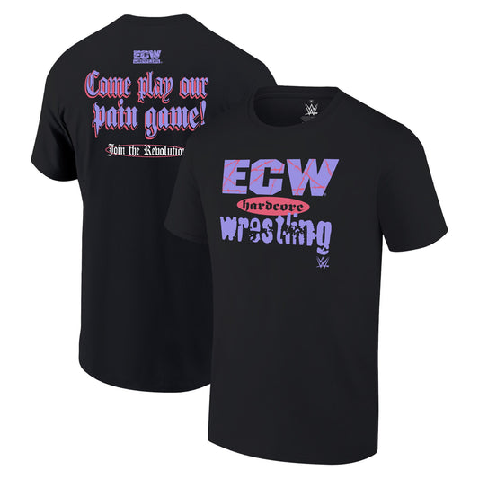 Men's Ripple Junction Black ECW Come Play Our Pain Game T-Shirt