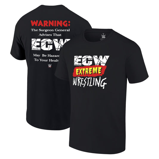 Men's Ripple Junction Black ECW Warning! T-Shirt