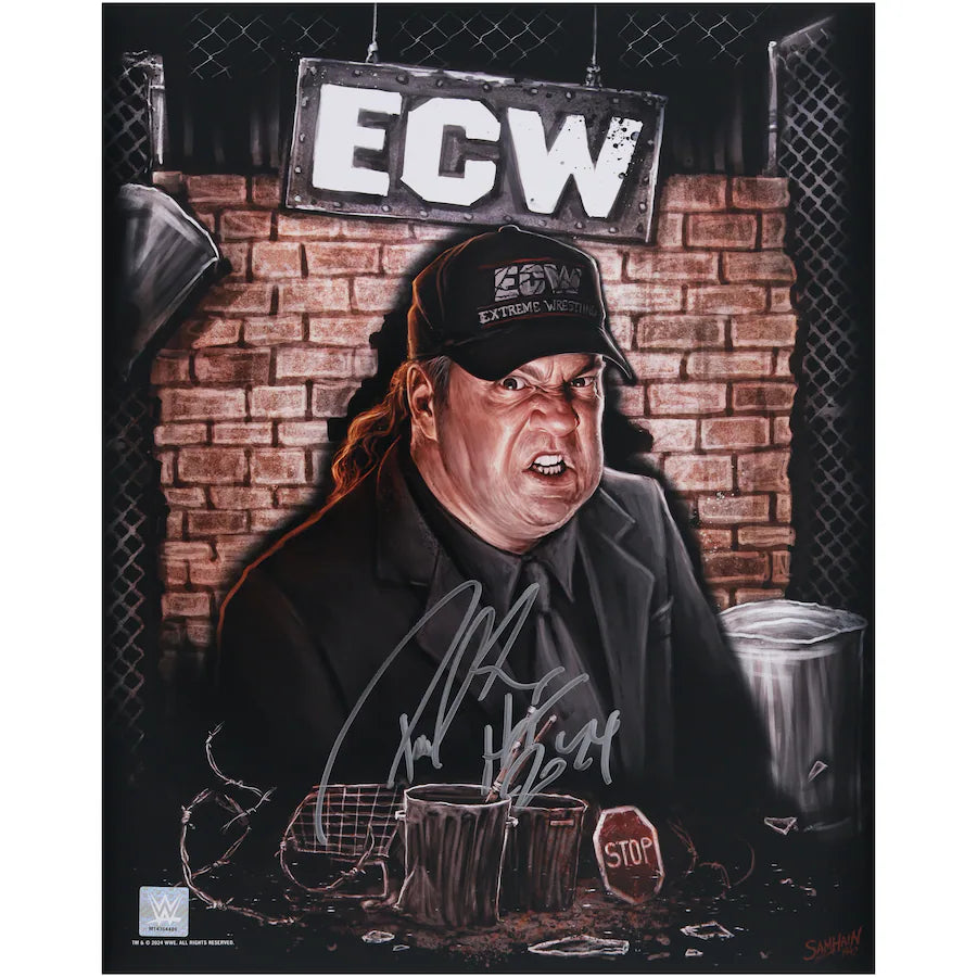 Paul Heyman WWE Autographed 16" x 20" ECW Original Photograph with "HOF 2024" Inscription