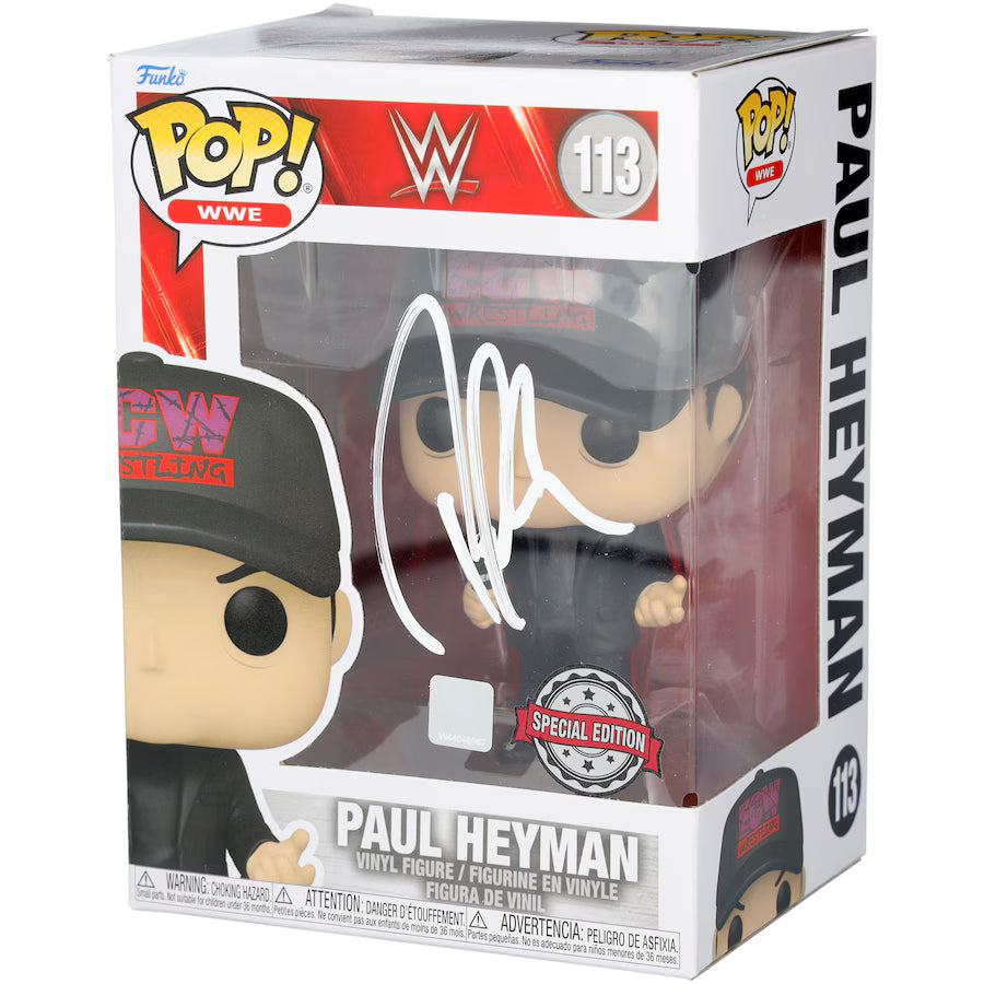 Paul Heyman WWE Autographed #113 GameStop Exclusive Funko Pop! Figurine